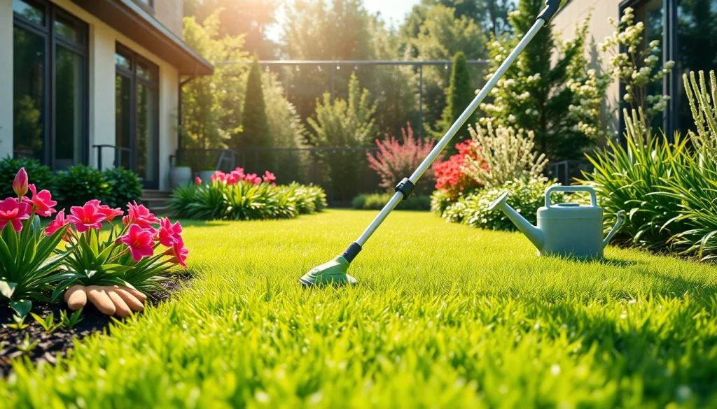 NovorikX 60V Cordless String Trimmer in a vibrant garden setting, showcasing efficient yard care.