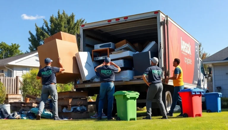 Efficient junk removal in Paramus showcasing a professional team clearing debris for eco-friendly disposal.