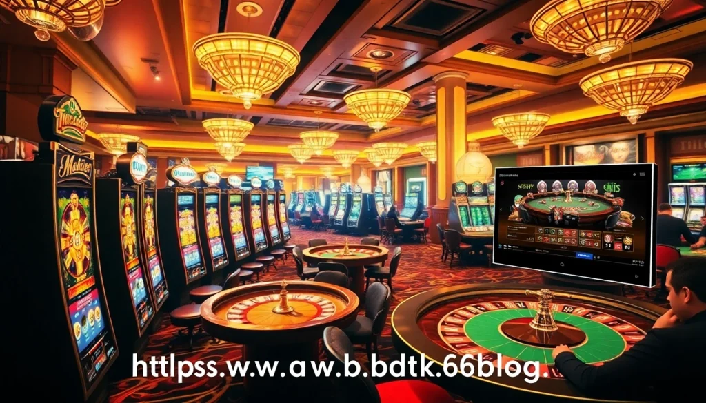 Experience thrilling casino action and online gaming at https://www.bdtk66.blog/ with vibrant tables and slot machines.
