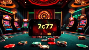 Experience luxury and excitement at the 7c77 app casino with vibrant gaming elements.