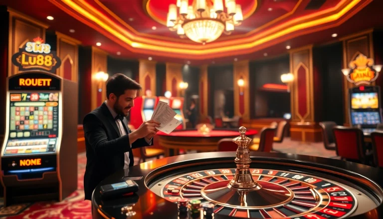 Experience the excitement of lu88 with colorful poker chips and vibrant casino visuals.