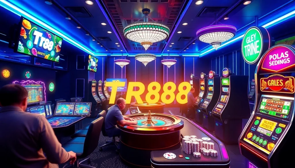 TR88 trang chủ - Exciting online gambling environment with players enjoying digital casino games.