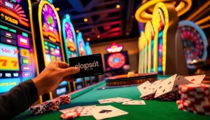 Rasakan sensasi slot deposit pulsa saat para pemain berinteraksi dengan mesin slot yang berwarna-warni di kasino yang penuh energi.