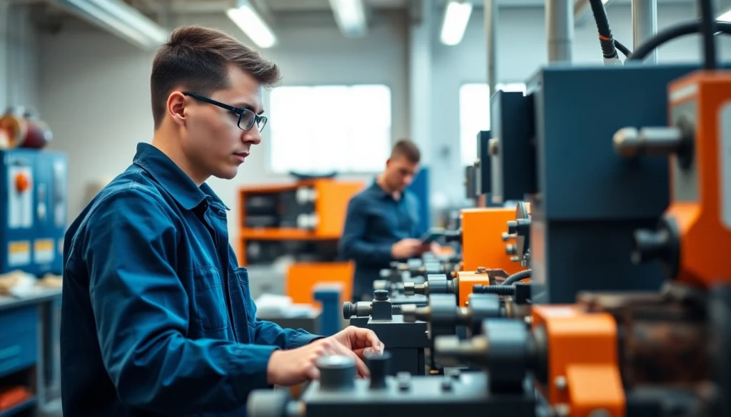 Student learning in a Trade School In Tennessee, showcasing hands-on training and guidance.