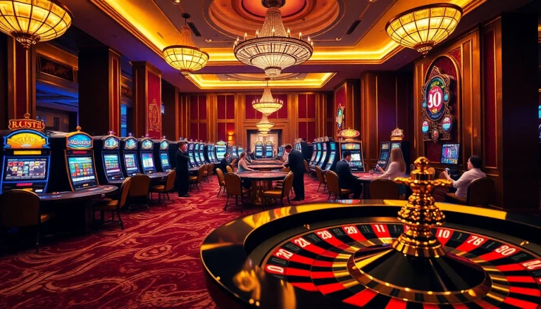 KJC players enjoying a thrilling poker game at a luxurious casino table with vibrant chips.