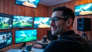 Transform video to prompt with an innovative AI editing suite, portraying excitement and creativity.