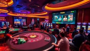 Experience the thrill of gaming at https://tr88.work/ with vibrant casino scenes and player engagement.