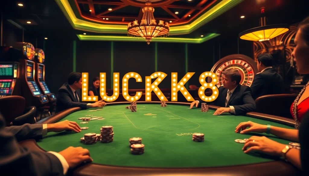 LUCK8 brings excitement to high-stakes poker with luxury details and thrilling casino elements.