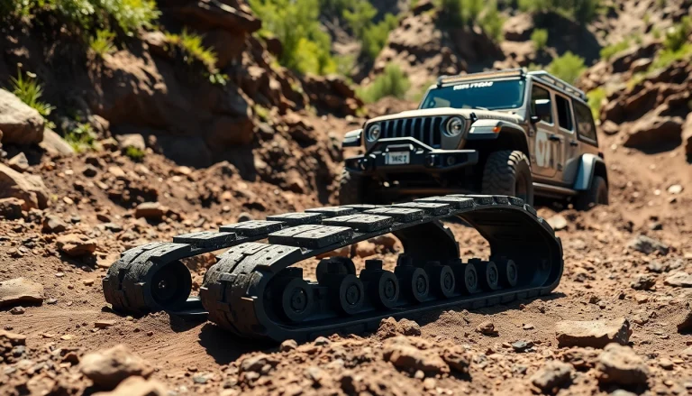 Recovery Tracks assisting in off-road recovery, showcasing resilience and functionality in challenging terrain.