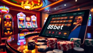 Experience thrilling gameplay at mm88bet with engaging slots and table games in an elegant casino setting.