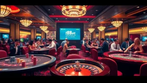 Players enjoying a vibrant casino experience featuring games from https://f8betb1.com/.