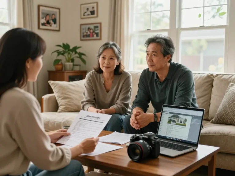 We buy houses fast with friendly cash offers in a cozy living room.