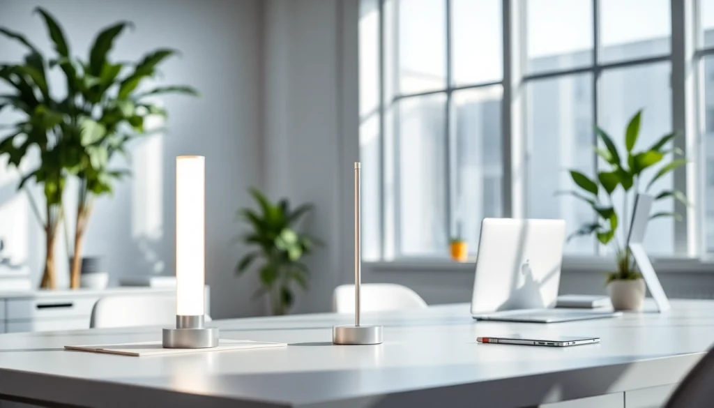 Vergelijk de tl led lamp met andere verlichting in een modern kantoorontwerp.