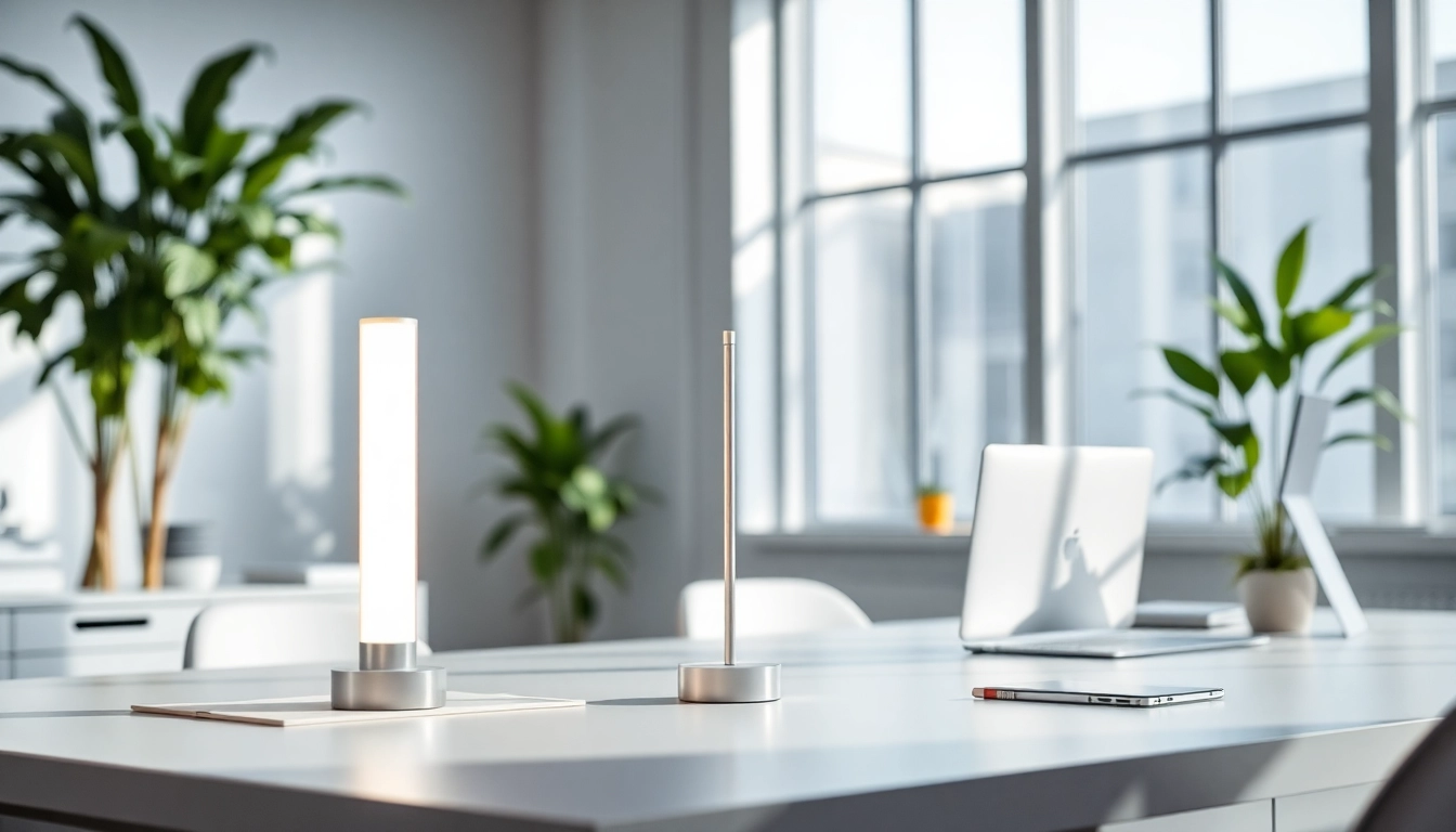 Vergelijk de tl led lamp met andere verlichting in een modern kantoorontwerp.