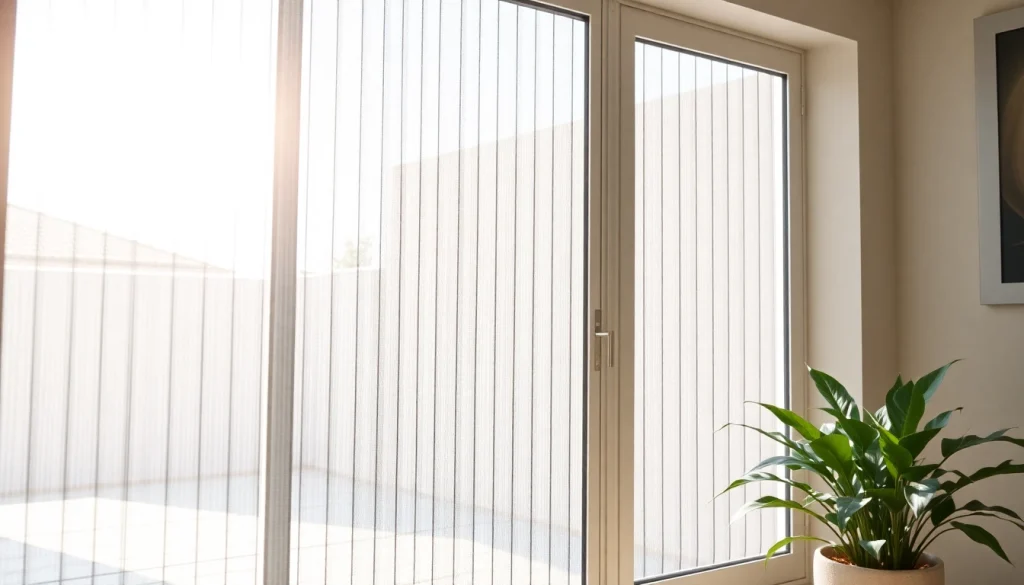 Myggenet dør installeret elegant ved en lysende døråbning, som sikrer komfort og stil.