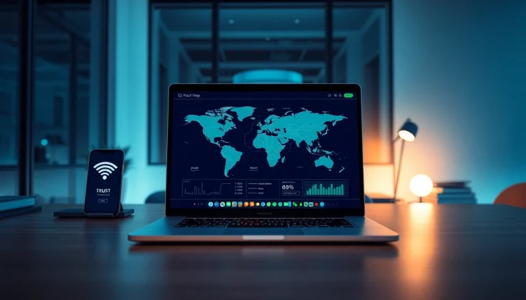 展示全球连接与速度特性的快连下载界面，适用于现代数字工作空间。