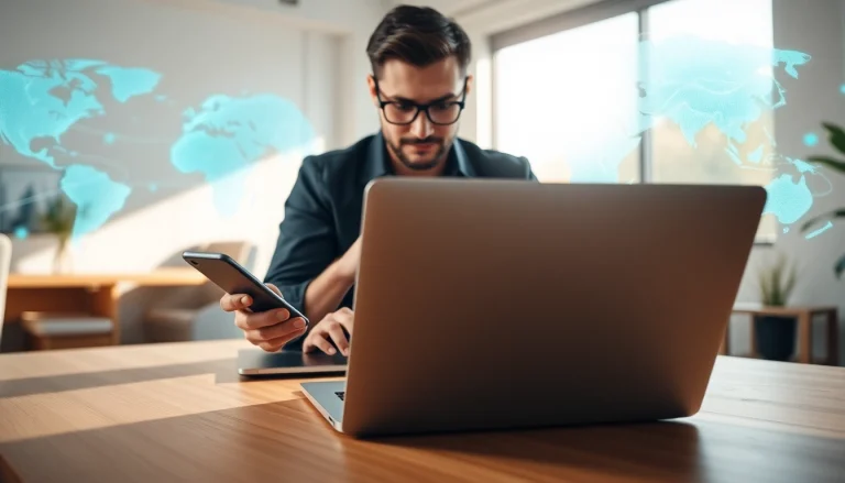 在现代工作区中，快连 VPN 用户在多设备之间连接