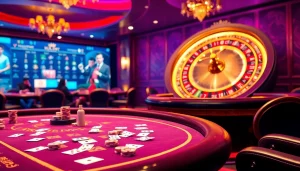 Experience the excitement of online betting at https://luckywin.fan/ with a vibrant casino scene.